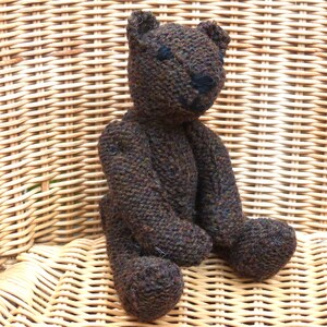 Little Dark Brown 8" Teddy Bear, Handmade Vintage Style and Hand ...
