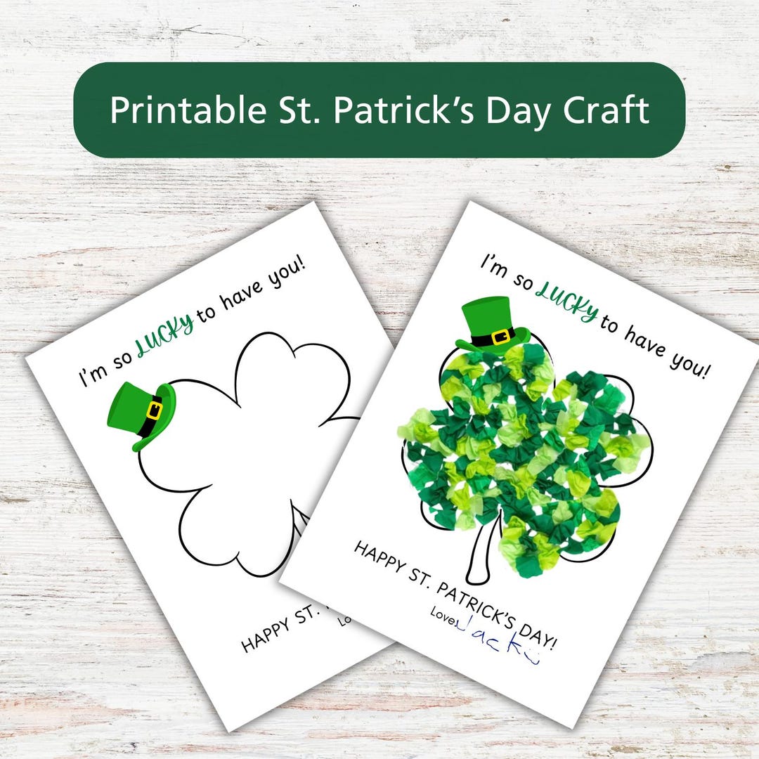 St. Patrick's Day Tissue Paper Printable Craft | St Patricks Kids ...