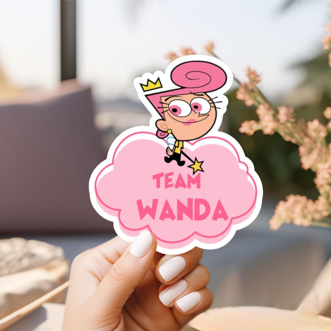 Name Wanda Sticker Team Wanda Sticker - Glossy Vinyl Decal, Retro Cartoon Decor - Etsy