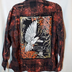 Upcycled Bleached Flannel: Soft Hand-sewn Cozy Shirt