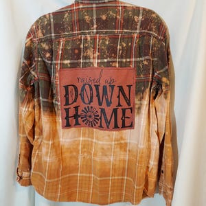 Upcycled Bleached Flannel: Soft Hand-sewn Cozy Shirt