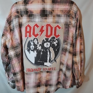 Upcycled Bleached Flannel: Soft Hand-sewn Cozy Shirt