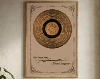 Custom Golden Record Lyric Art, Personalized Music Gift