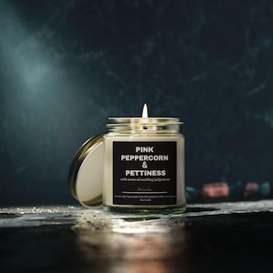 Pink Peppercorn & Pettiness Scented Candle-A Spicy Candle For Staying Classy When Things Get Salty/ Unique Candle Gift for Her