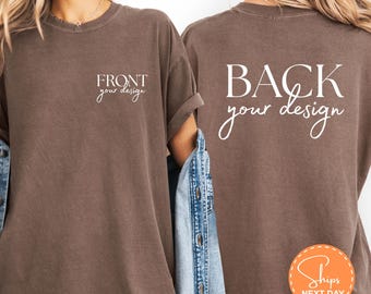 Front And Back Custom Shirt, Personalized Text Tee, Double Sided Tshirt Gift