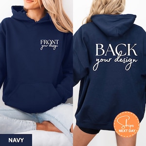 Front And Back Custom Sweatshirt, Personalized Text Hoodie, Owned Design Crewneck Gift