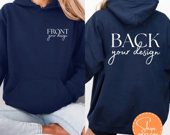 Front And Back Custom Sweatshirt, Personalized Text Hoodie, Owned Design Crewneck Gift