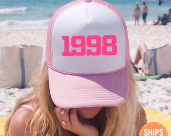 Birth Year Hat, Personalized Retro Number Cap, Custom Y2K Birthday Hat
