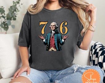 67-76 Meme George Washington Shirt, Retro 1776 Tee, Social Studies Teacher Gift Idea