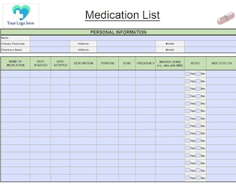 Sjabloon medicatielijst: afdrukbare medicijntracker (DOCX, pdf)