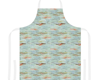 Grembiule con motivo orca / Decorazione da cucina a tema costiero