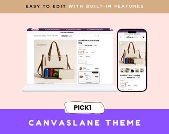 Ein einzelnes Produkt Shopify Theme | Tragetasche Website Template | Single Produkt Store Design | Taschen Shopify OS 2.0 | Canva Vorlagen