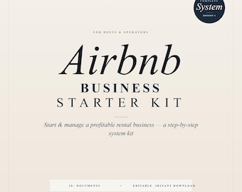 Airbnb Host Starter Kit | Business Vorlagen für Kurzfristige Anmietungen | STR Kalkuliere Gästebuch Canva Editable