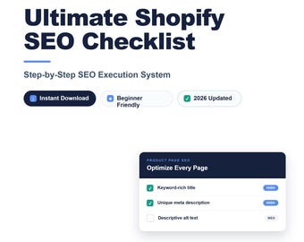 Ultimative Shopware Shop Checkliste Pdf | E-Kommerz Shop Planer | Produkt-SEO-Checkliste | AI Prompt Bibliothek