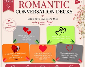 Intimacy Deck: 100 Deep Conversation Starters, Anniversary Gift (Digital Download)