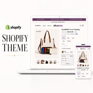 Thème Shopify pour un seul produit | Modèle de site web pour sacs fourre-tout | Design de boutique monoproduit | Sacs Shopify OS 2.0 | Modèles Canva