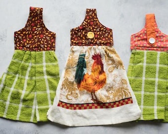 Hanging Dish Towel Sewing Pattern | DIY Kitchen Towel PDF, Hanging Loop Towel