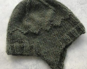 イヤーフラップハットパターンニット |冬のイヤーフラップニット帽 PDF DIY