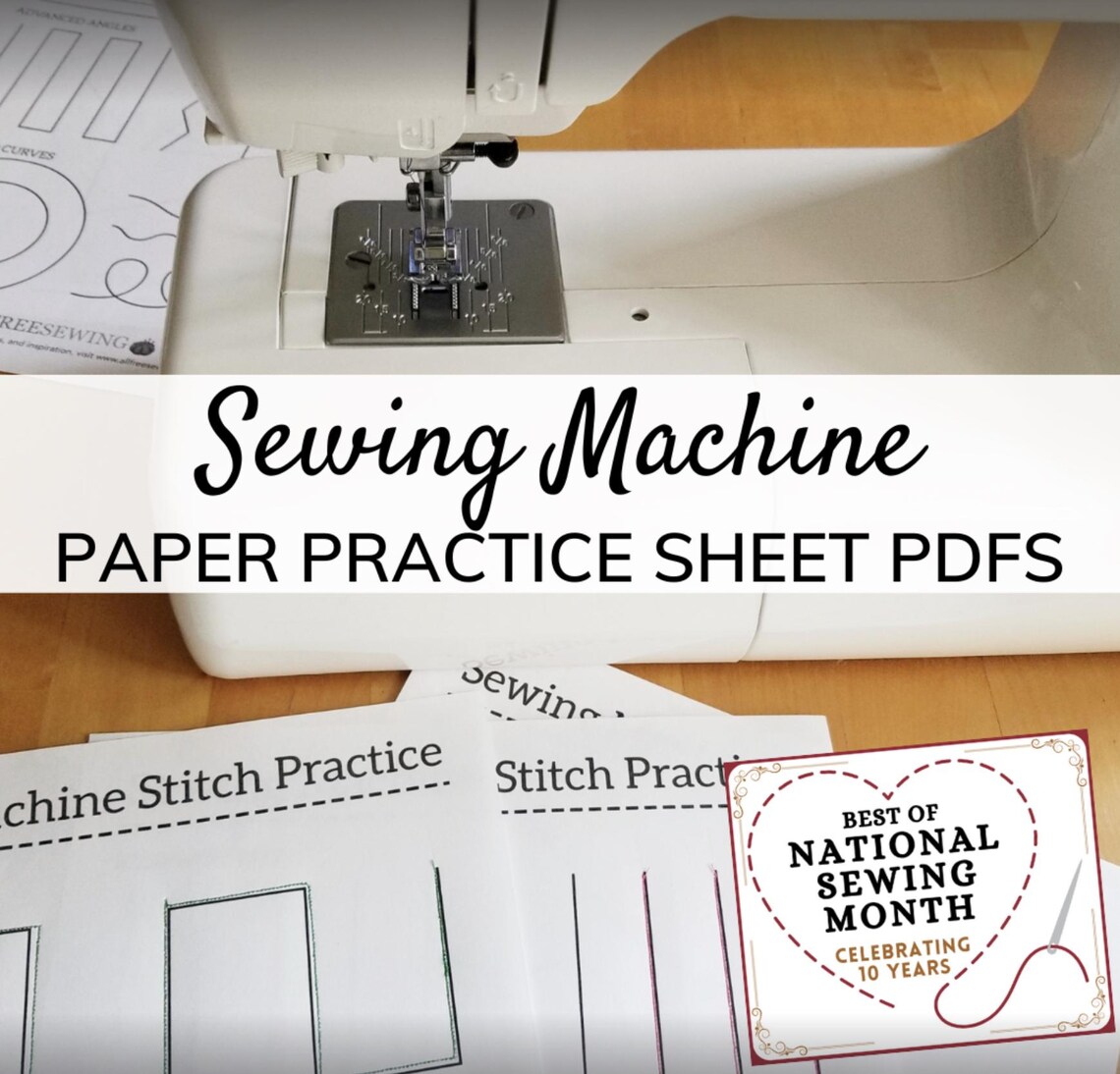 Sewing Machine Paper Practice Sheets PDF | DIY Printable Sewing Machine ...