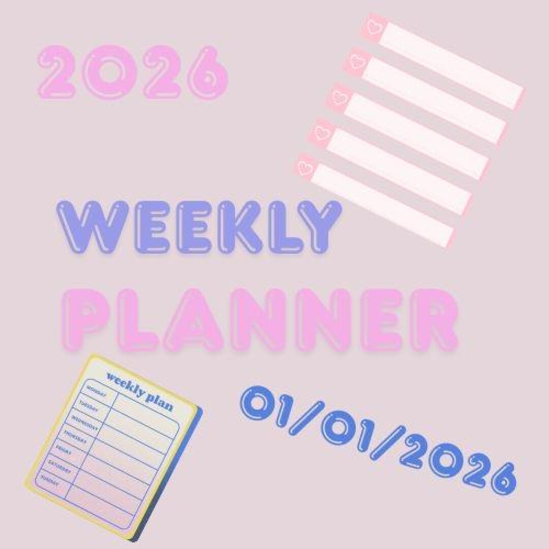 2026 Weekly Planner Template for Daily Organization - Etsy