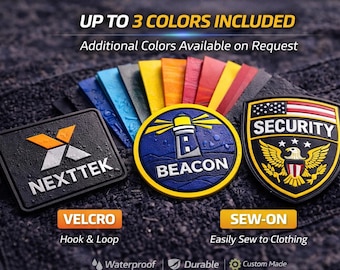 Custom PVC Patches | 3D Rubber Logo Patch | Waterproof Tactical Patch