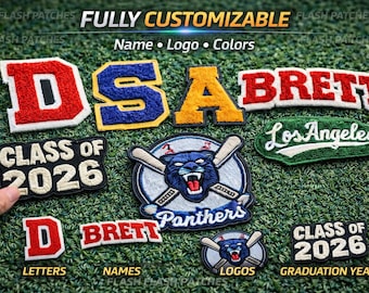 Custom Chenille Patches | Varsity Jacket, Iron On, Sew On, Velcro