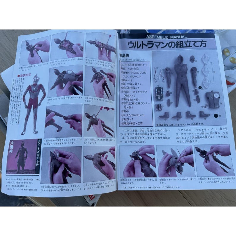 1980er Jahre Bandai Ultraman Hero Real Hobby Serie beleuchtetes Modell Japan - Ungetestet Bild 3