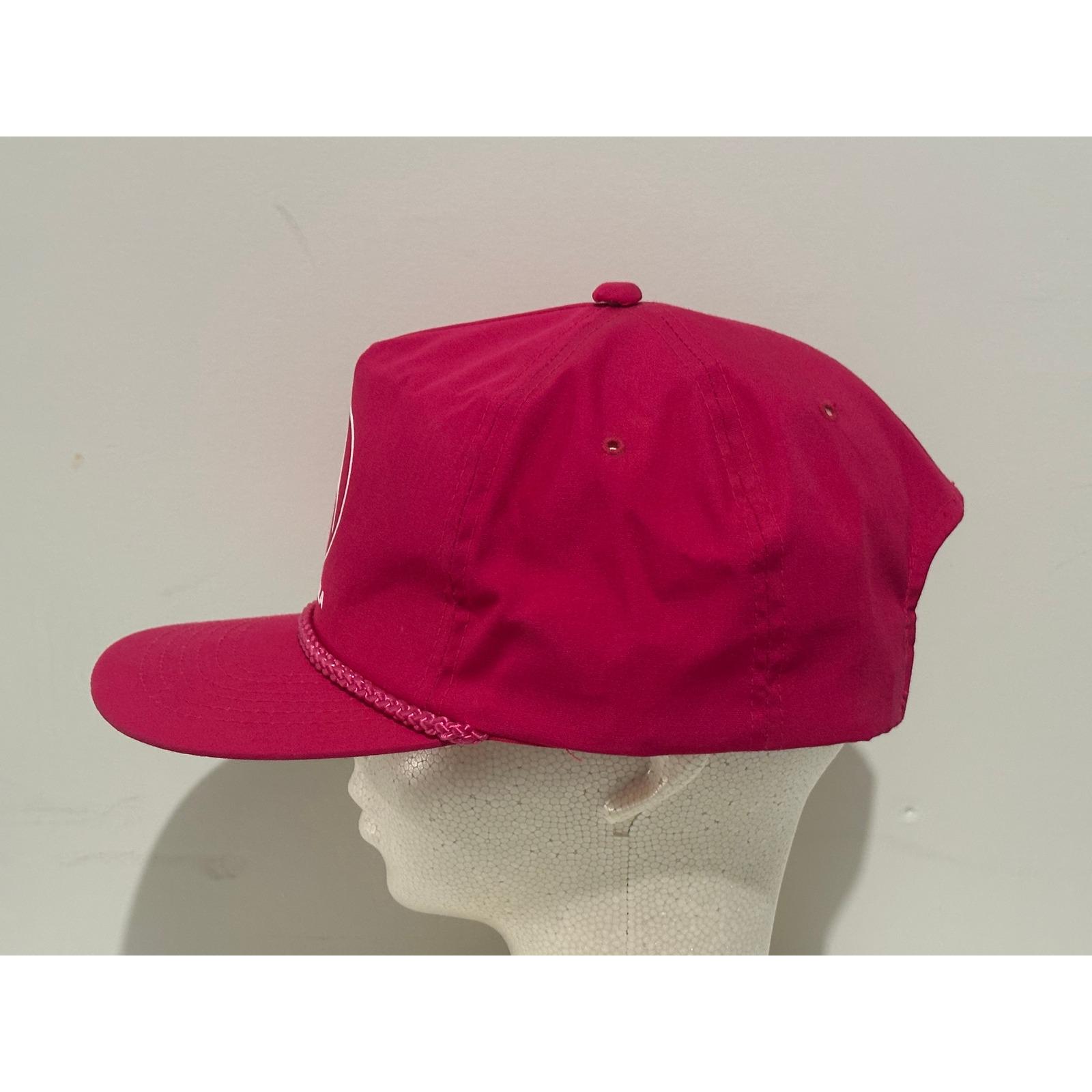 Vintage 80s Motorola Hat Cap Red Adjustable Snapback Logo 