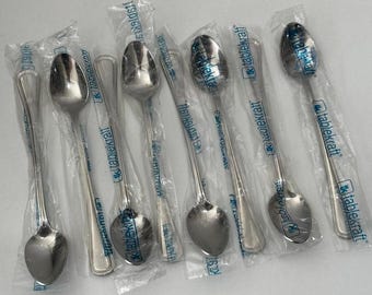 Conjunto de 8 colheres para refrigerante Tablekraft - Cabo longo de 18 cm em aço inoxidável 18/10