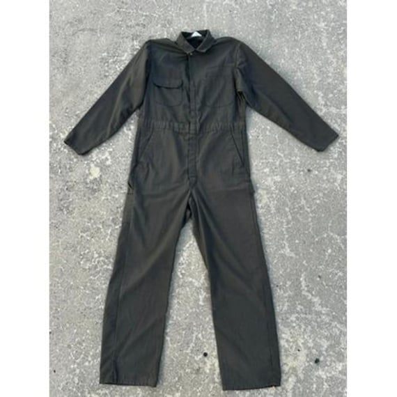 Vintage Big Mac No Iron Herringbone Twill Coveralls Brown Mens 40L