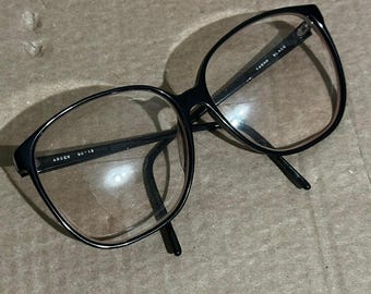 Vintage Arden Black Oversized Square Eyeglasses Frames 60-18 140mm