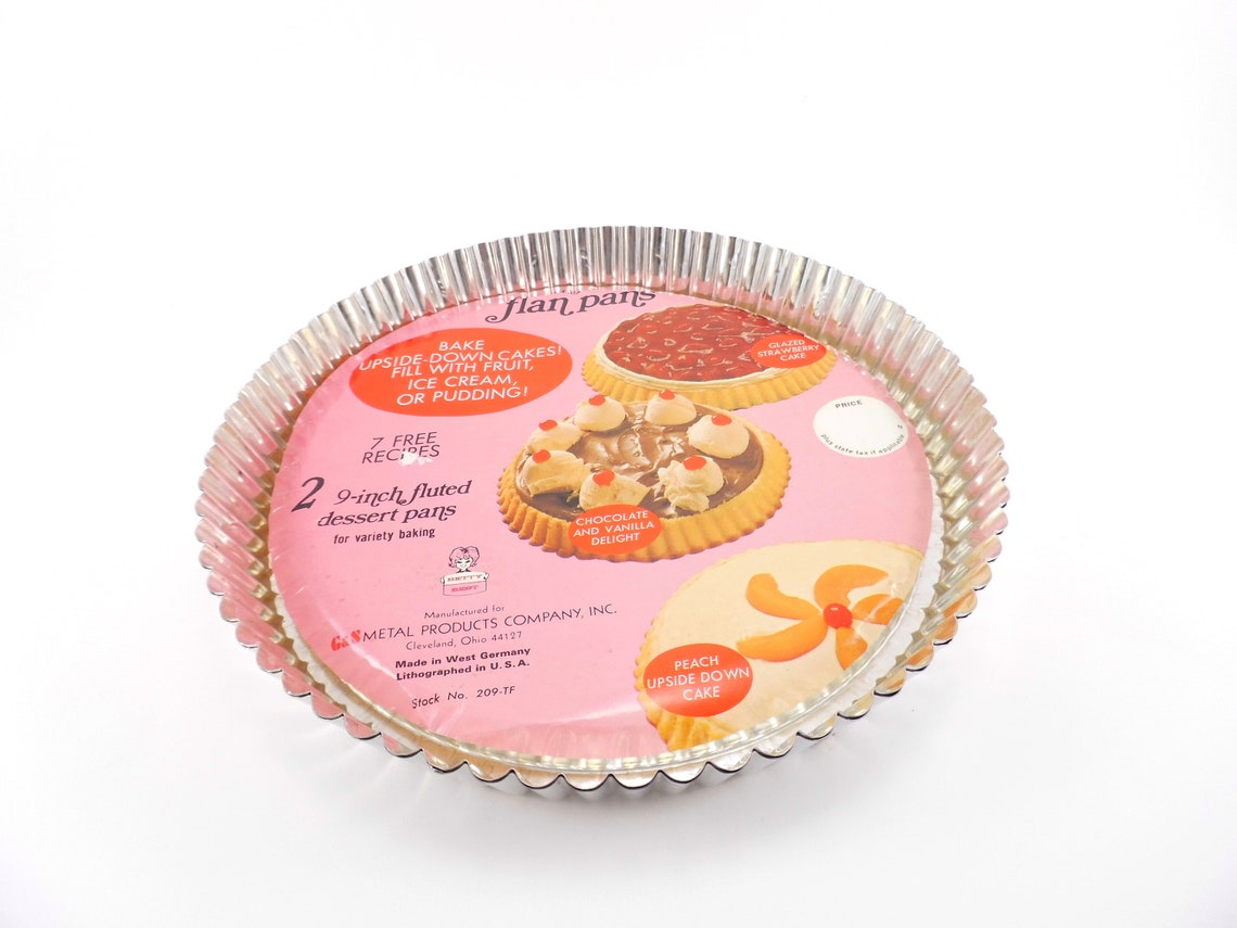 Fluted Flan Pans Set of Two 9 Inch Round Tart Dessert Baking Etsy