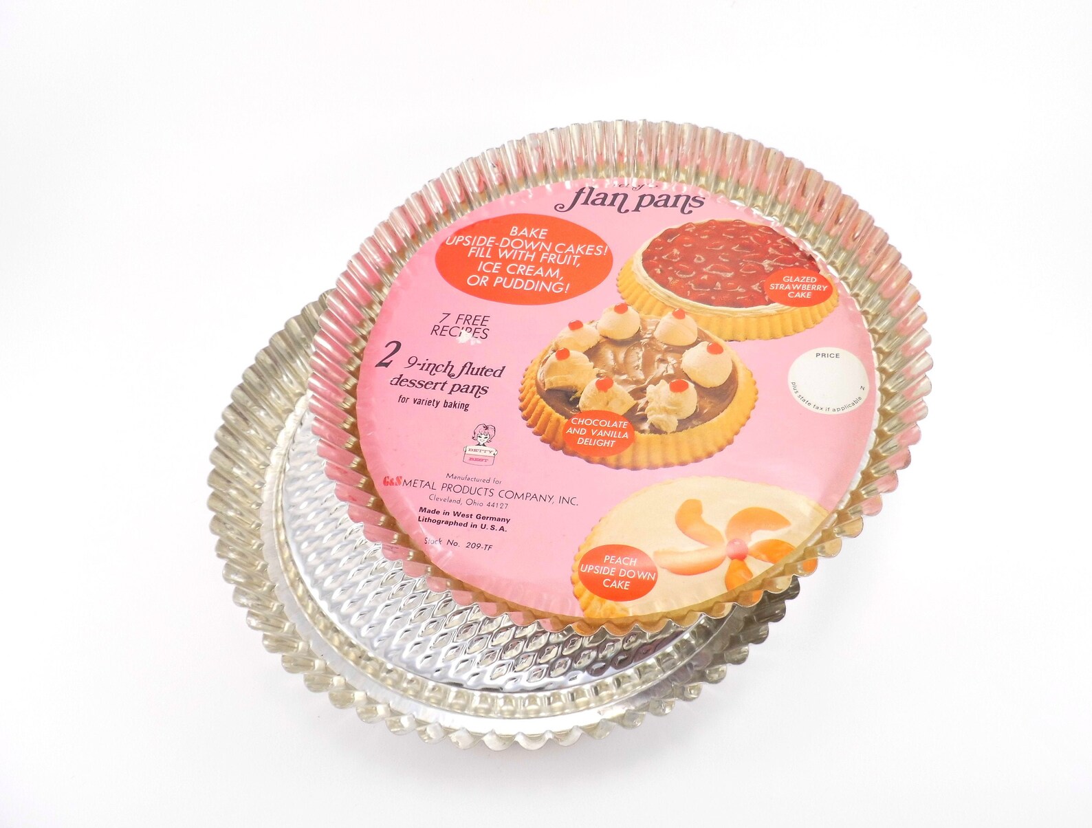 Fluted Flan Pans Set of Two 9 Inch Round Tart Dessert Baking Etsy