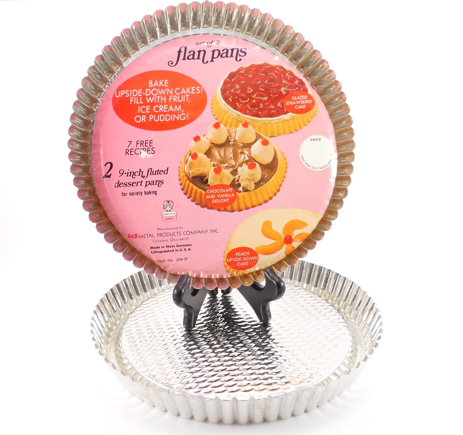 Fluted Flan Pans Set of Two 9 Inch Round Tart Dessert Baking Etsy