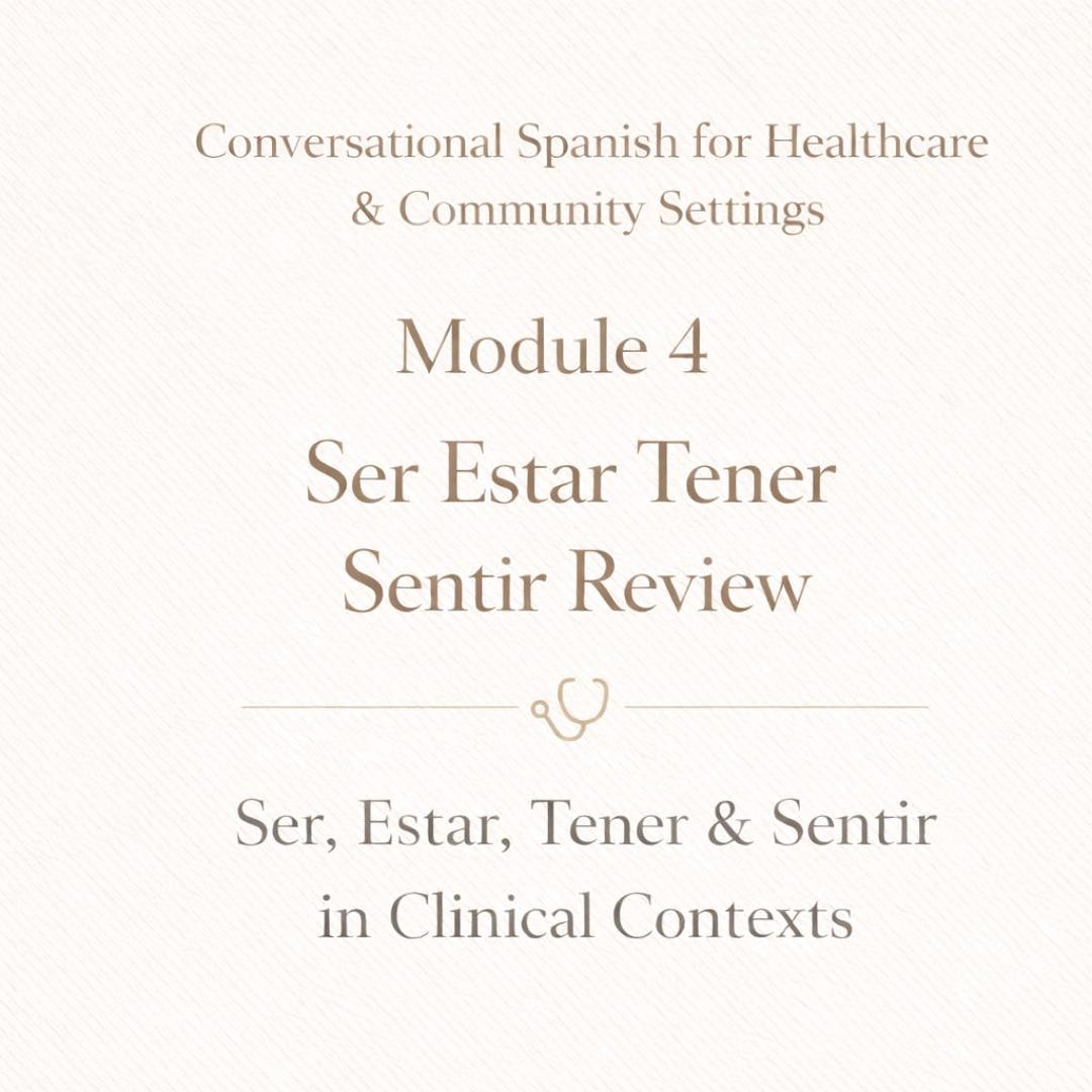 Spanish Module 4 Medical Spanish Vocabulary, Healthcare Spanish Module 4 Verb Review ...