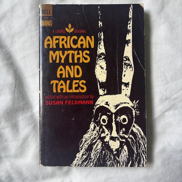 Vintage 1963 - African Myths and Tales, ed. Susan Feldmann - Laurel / Dell Paperback folklore / African literature book - See photos
