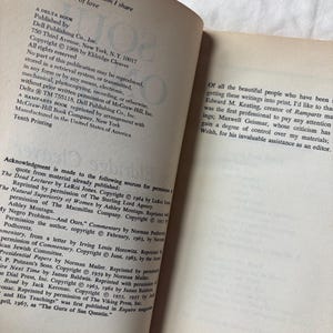 May include: Open book pages with text. The left page has the title "To Beverly, with whom I share the ultimate of love" and publishing information. The right page contains text about the book's acknowledgments.