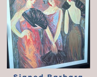 Barbara Wood Signed Limited Edition Lithography Print 90s fine art