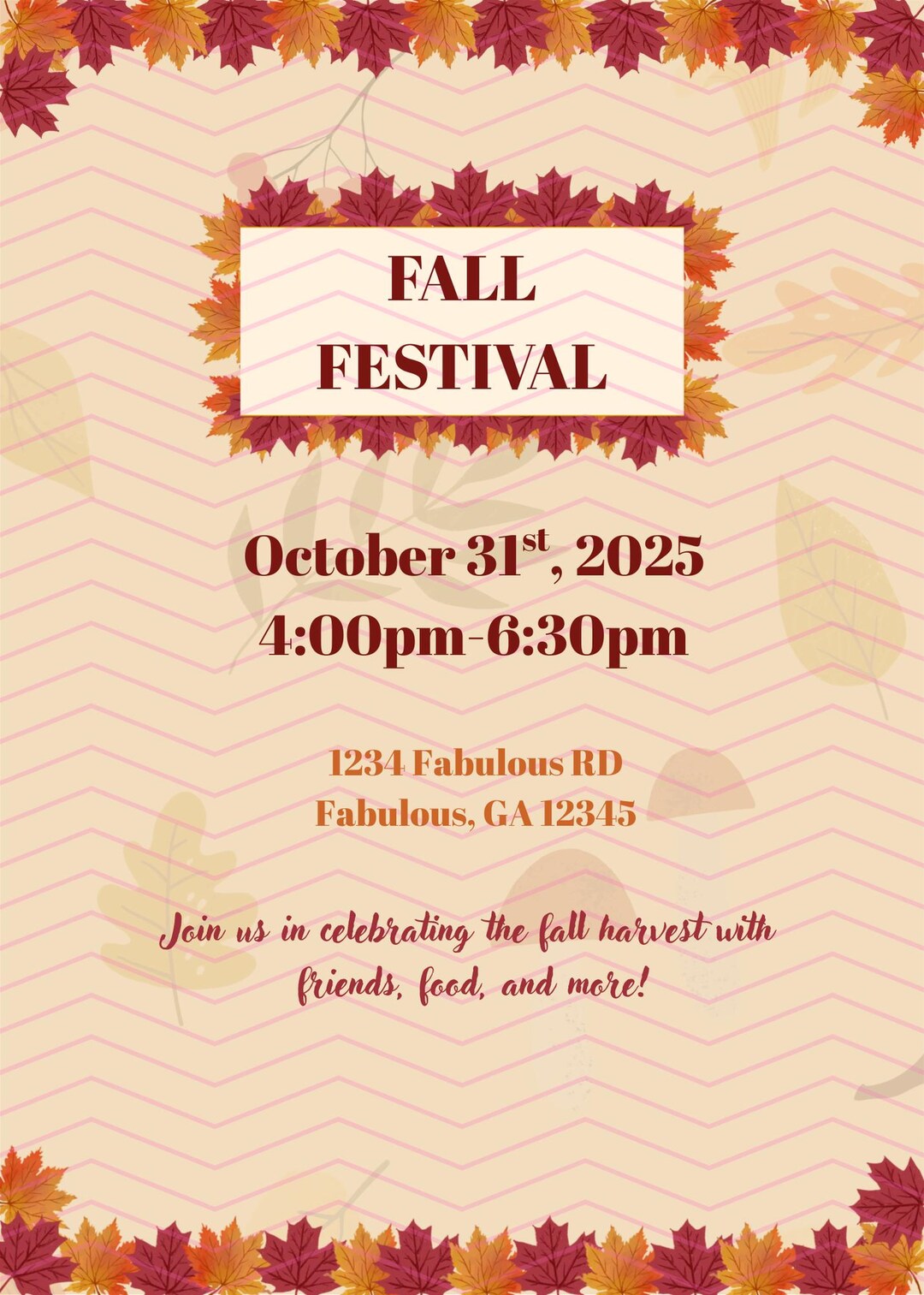 Fall Festival Flyer & Sign-up Sheet Template (editable on Canva) - Etsy