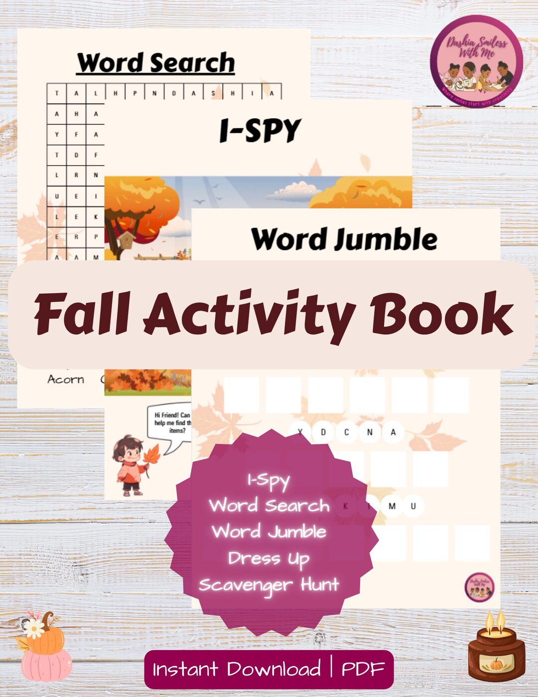 Printable Fall Activity Pack for Kids | Fun Autumn Worksheets | Pre-k ...