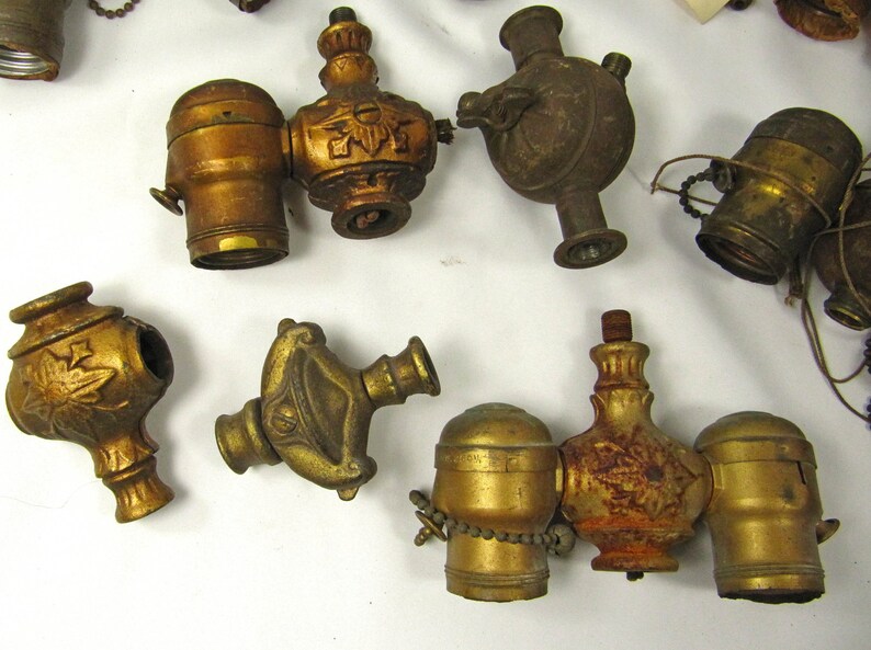 Lamp Sockets Vintage Clusters Antique Parts 1920s For Etsy