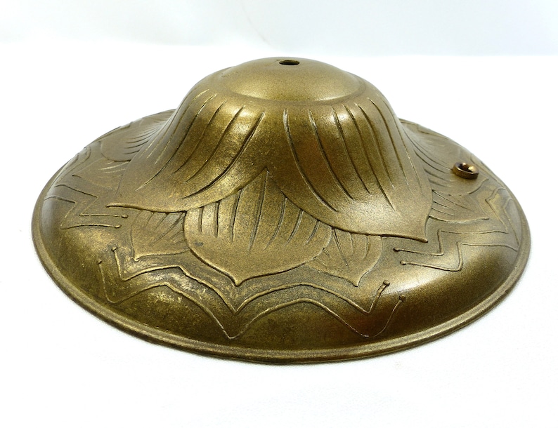 Lamp Part Floor Base Heavy Vintage Solid Cast Brass Dark Etsy