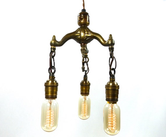 Industrial Chandelier Pendant 3 Sockets Brass Light Fixture Singapore Industrial Chandelier Pendant 3 Sockets, Vintage Industrial Light Fixture Parts