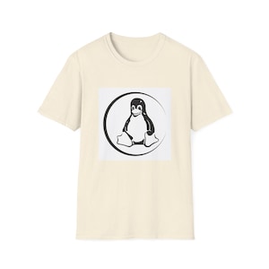 Linux Tux Penguin Logo T-Shirt | Linux Penguin Circle Graphic
