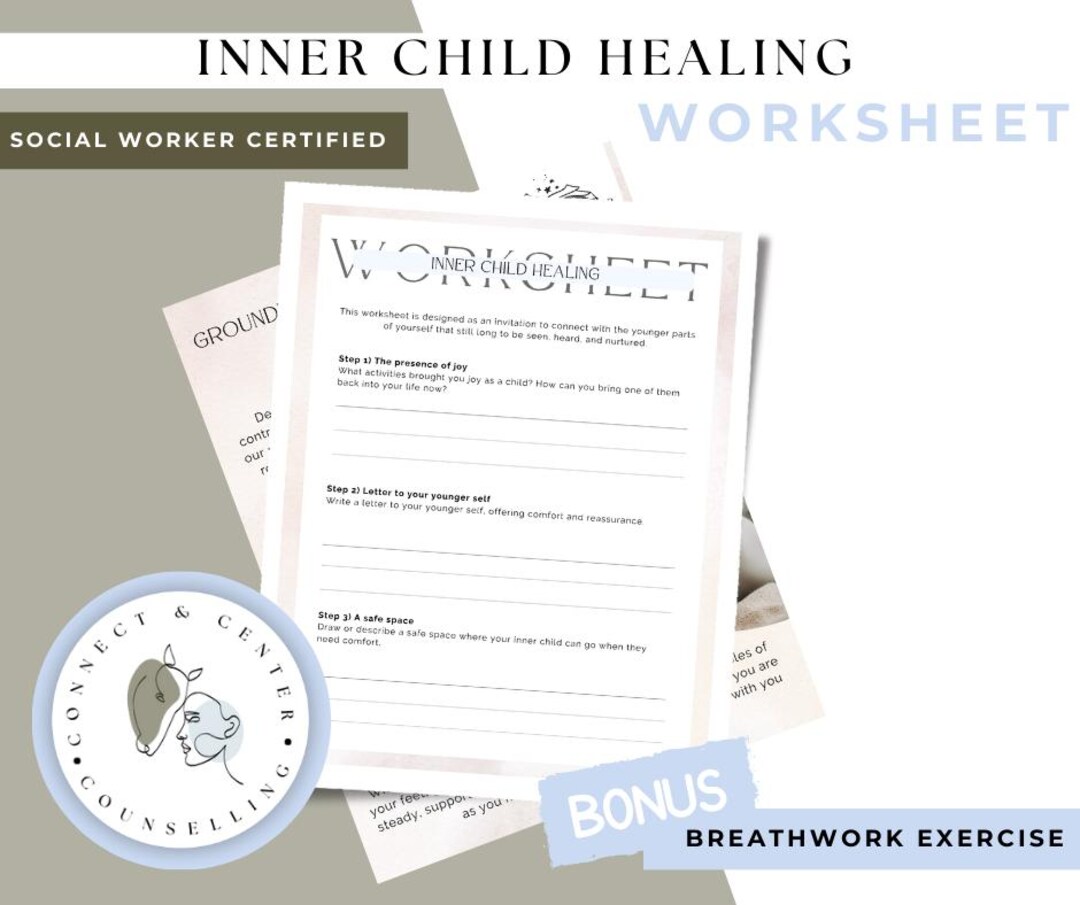 Inner Child Healing Worksheet | Gentle Prompts for Self-compassion ...