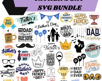 Father's Day SVG Bundle: Dad Quotes, Cricut, Silhouette (Digital Download)