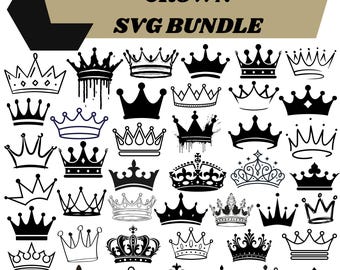 Crown SVG Bundle: Royal Clipart for Cricut, Silhouette (Digital Download)