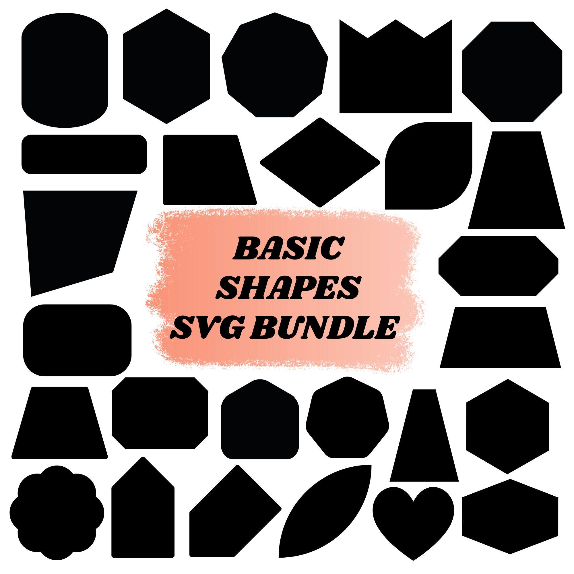 Basic Shapes SVG Bundle: Geometric Clipart,silhouette,digital Files ...