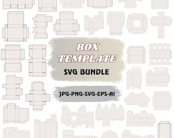 Box Template SVG Bundle,Favor Gift,DIY Paper Craft, Cutting Files(Digital Download)