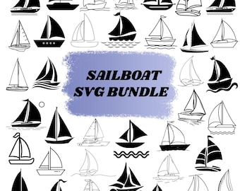 Sailboat SVG Bundle: Clipart,Speedboat Svg,Cricut Cut Files,Silhouette(Digital Download)
